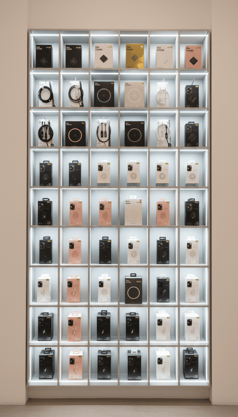 Retail product display with strategic positioning