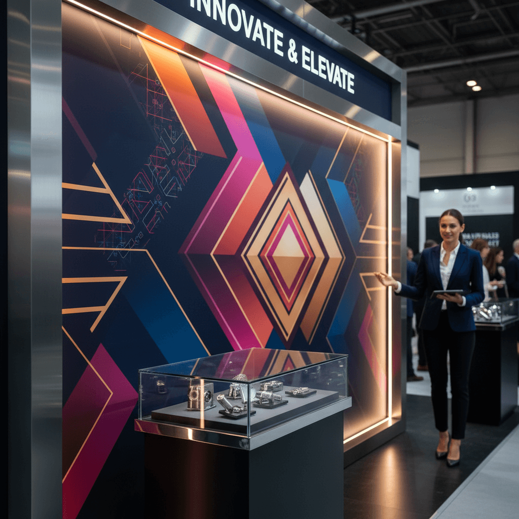 Trade show product presentation setup